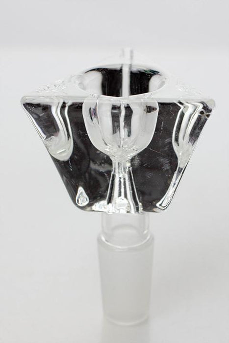 Triangular pyramid Glass bowl-Clear - One Wholesale