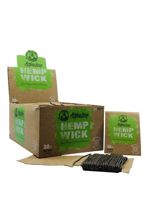 Afghan Hemp Hemp Wick 20 ft Display of 24 Display Pack ONE