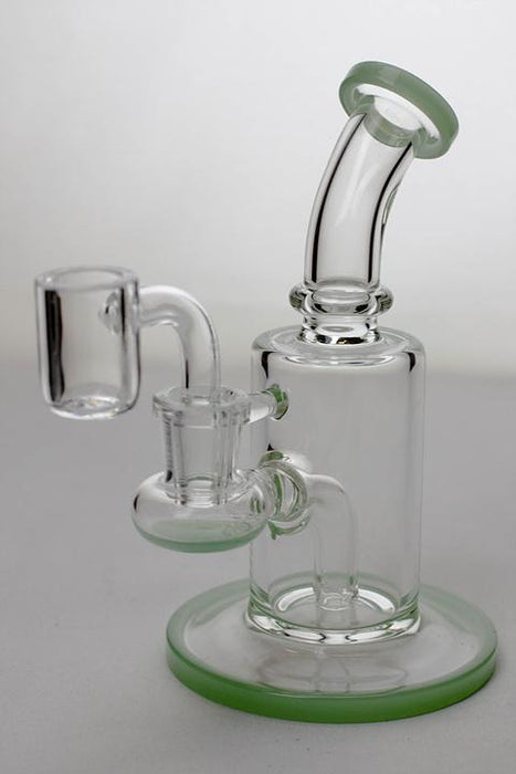 6" stem diffuser rig with a banger-Jade - One Wholesale