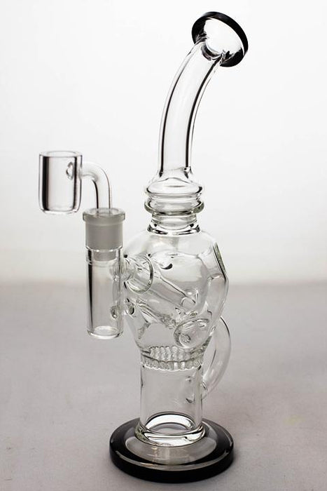 10" honeycomb diffused oil rig-Black - One Wholesale