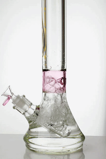 17.5" Genie 9mm color accented classic beaker bong Beaker Bong ONE
