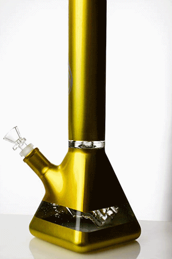 15" Genie 7 mm metallic pyramid beaker bong Beaker Bong ONE