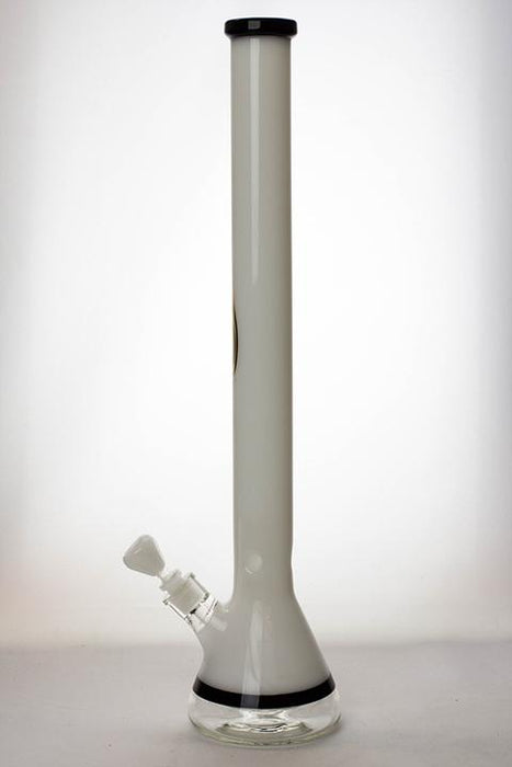 24" Genie 7 mm color-tube and clear-bottom beaker water bong- - One Wholesale