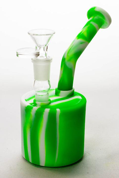 7" Detachable silicone bubbler-Green - One Wholesale