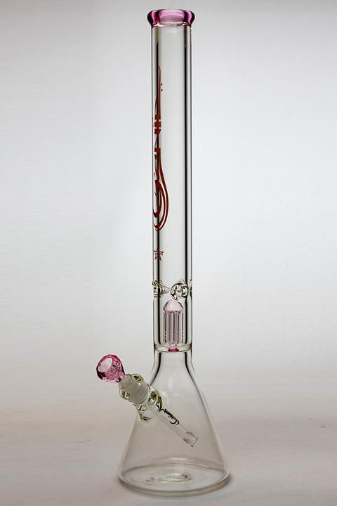 24" Genie 9 mm single percolator beaker water bong Beaker Bong ONE Pink