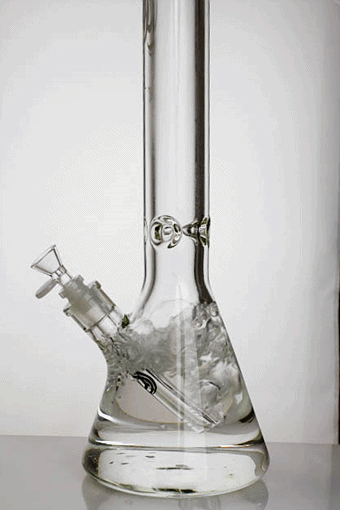 24" Genie 9 mm color accented beaker water bong Beaker Bong ONE