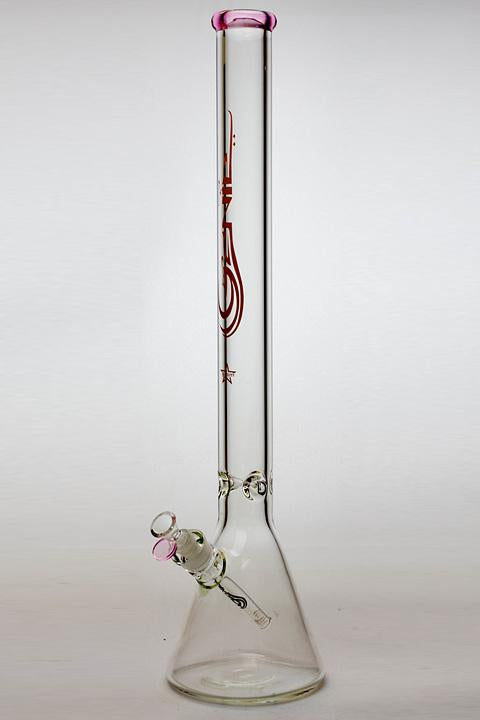 24" Genie 9 mm color accented beaker water bong Beaker Bong ONE Pink