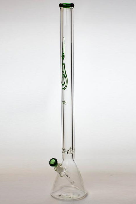 30" Genie 9 mm color accented beaker water bong-Green - One Wholesale