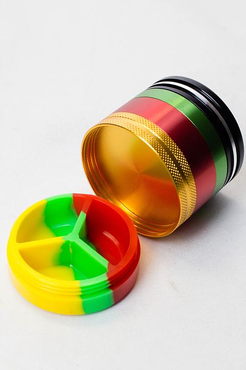 Infyniti 4 parts Aluminum Grinder w/silicone container ( GR7508 ) Regular Grinder ONE