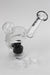 7 in. NG shower head oil rig with banger-Black - One Wholesale