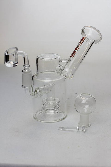 7 in. NG shower head oil rig with banger-Clear - One Wholesale