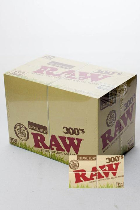 RAW 300's. Organic hemp paper - 40 packs 1 - 1/4" Size ONE