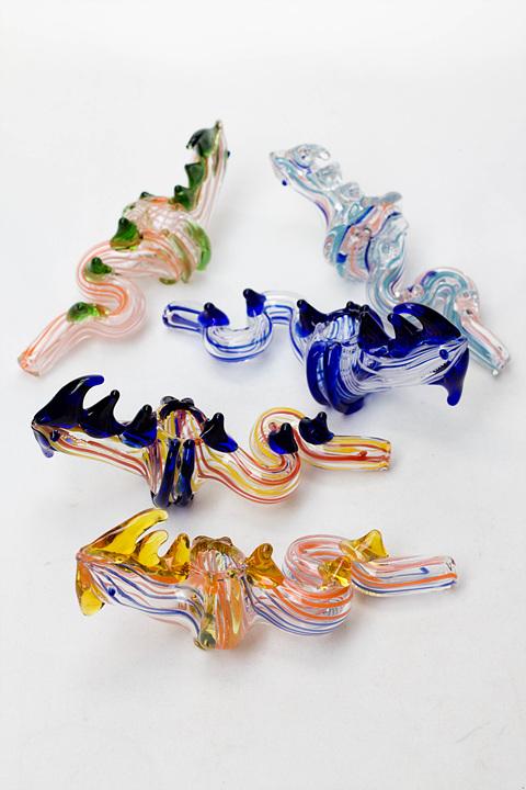 6" Dragon glass hand pipe- - One Wholesale