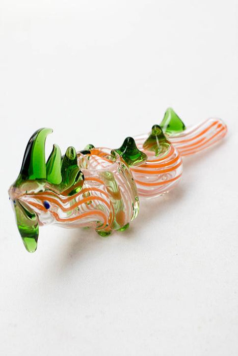 6" Dragon glass hand pipe- - One Wholesale