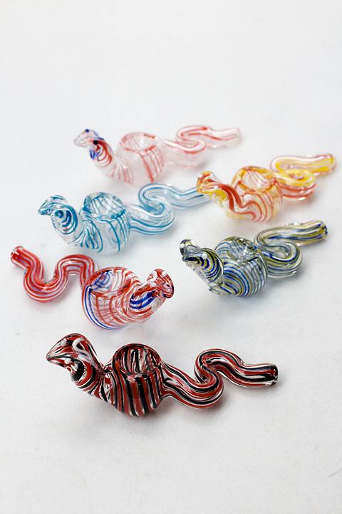 Cobra shape glass small hand pipe Glass Pipe ONE