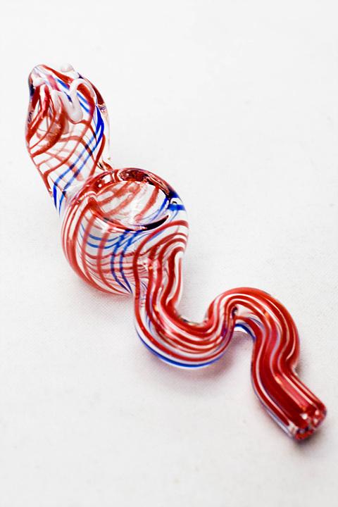 Cobra shape glass small hand pipe Glass Pipe ONE