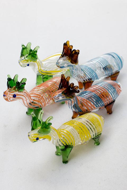 Standing Deer Small glass hand pipe Glass Pipe ONE