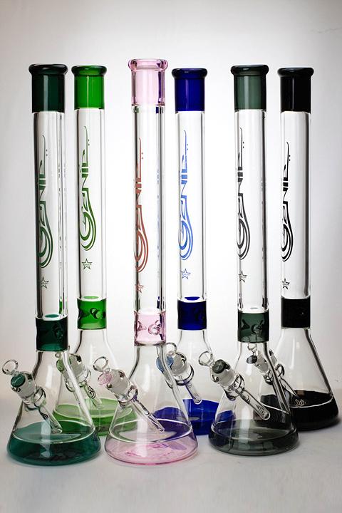 24" Genie 9 mm color accent wide base bong Beaker Bong ONE