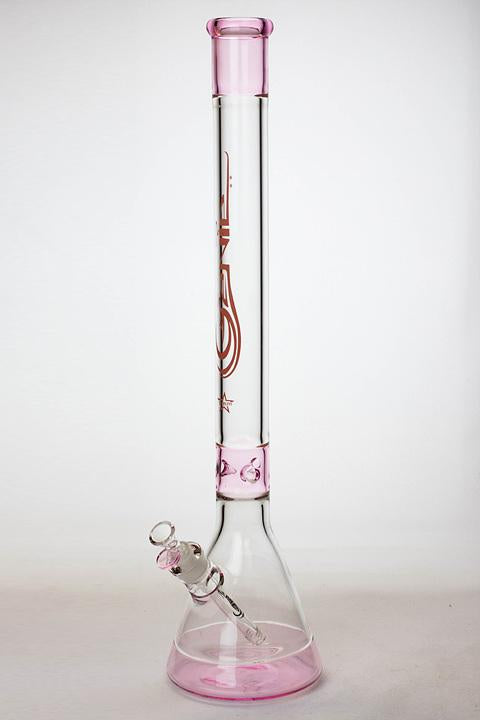 24" Genie 9 mm color accent wide base bong Beaker Bong ONE Pink