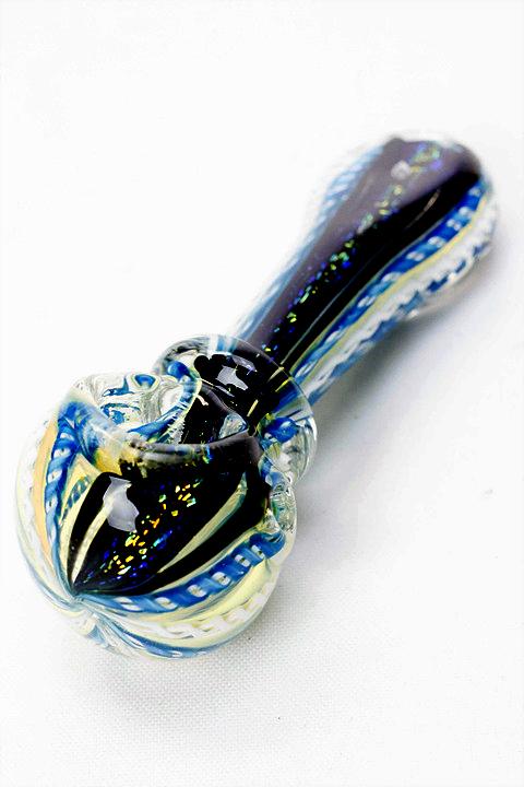 Heavy dichronic 5886 Glass Spoon Pipe Glass Pipe ONE