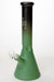 14" Infyniti 9mm  Two tone frosted glass beaker water bong-Green - One Wholesale