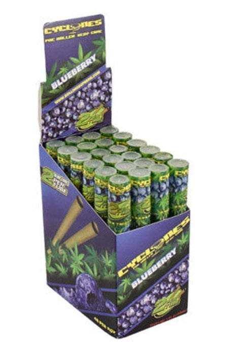 CYCLONES HEMP WRAPS CONE - 24 packs Leaf Wrap ONE Blueberry