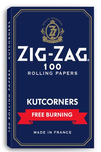 Zig Zag Free burning Blue Papers Kutcorners Pack of 2- - One Wholesale