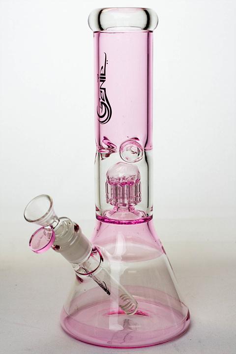 11" Genie short tree arms color tube water bong Beaker Bong ONE Pink