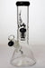 11" Genie short tree arms color accented glass water bong-Black - One Wholesale