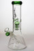 11" Genie short tree arms color accented glass water bong-Green - One Wholesale