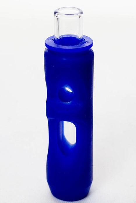 Silicone hand pipe with multi holes glass bowl and tube- - One Wholesale