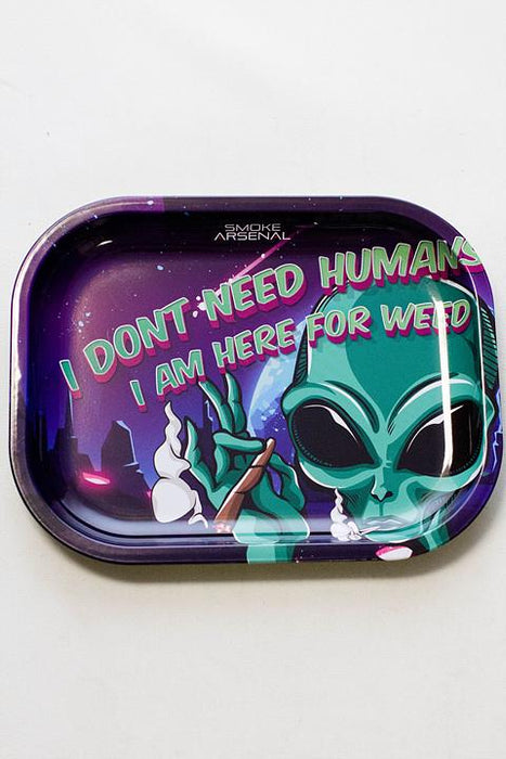 Smoke Arsenal Mini Rolling Tray-Here For Weed - One Wholesale