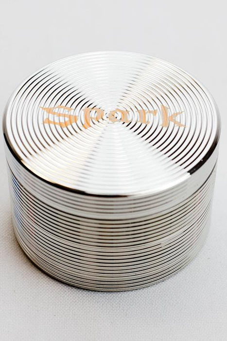 4 parts Spark aluminum grinder-Silver - One Wholesale