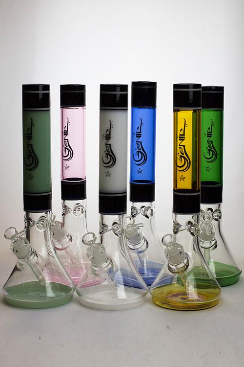 15.5" Genie two tone 9 mm glass beaker water bong Beaker Bong ONE