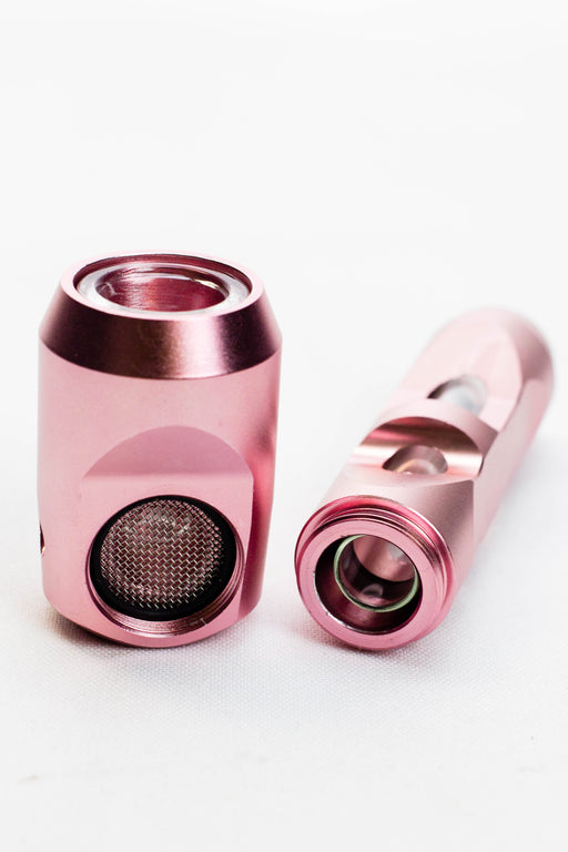 Inserted-glass Aluminum hand pipe Metal Pipe ONE