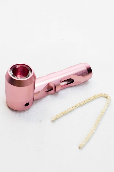 Inserted-glass Aluminum hand pipe- - One Wholesale