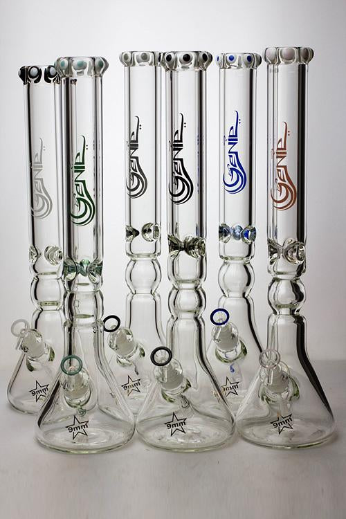 19.5" Genie 9 mm curved shaft glass beaker bong Glass Bong ONE