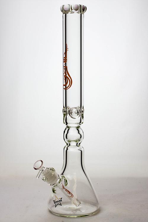 19.5" Genie 9 mm curved shaft glass beaker bong Glass Bong ONE Pink