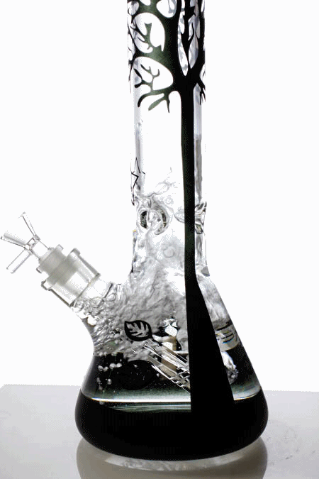 15.5" Tree of Life 7mm classic beaker glass bong Beaker Bong ONE