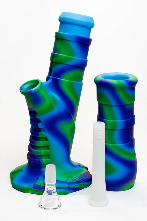 13" Detachable silicone straight Blue tube water bong Silicone Bong ONE