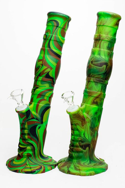 13" Detachable silicone straight Green tube water bong Silicone Bong ONE