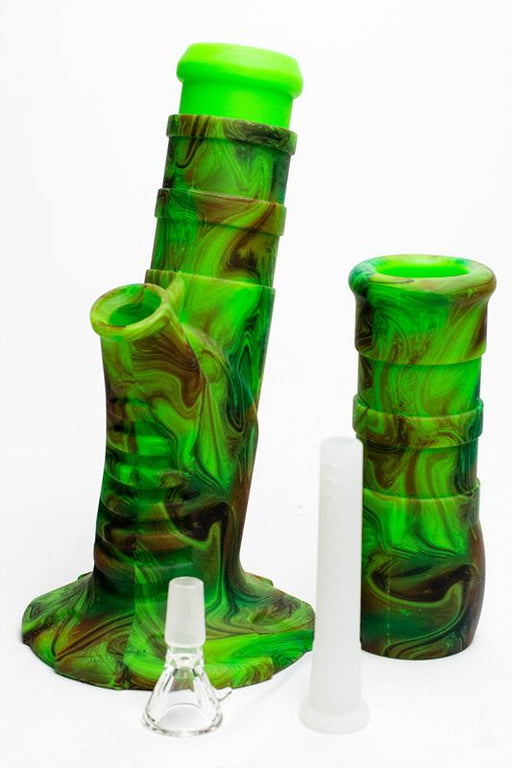 13" Detachable silicone straight Green tube water bong Silicone Bong ONE