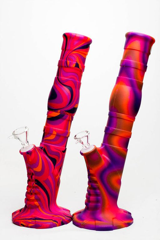 13" Detachable silicone straight Pink tube water bong Silicone Bong ONE