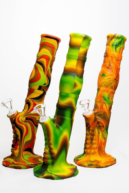 13" Detachable silicone straight Yellow tube water bong Silicone Bong ONE