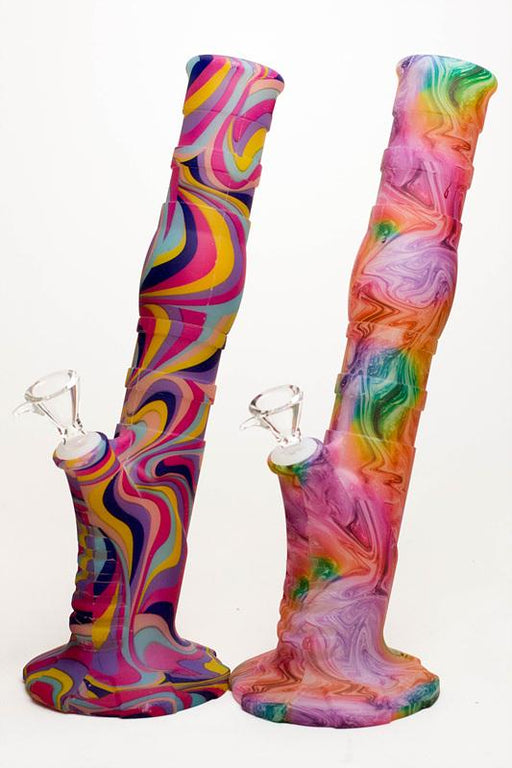 13" Detachable silicone straight white tube water bong Silicone Bong ONE