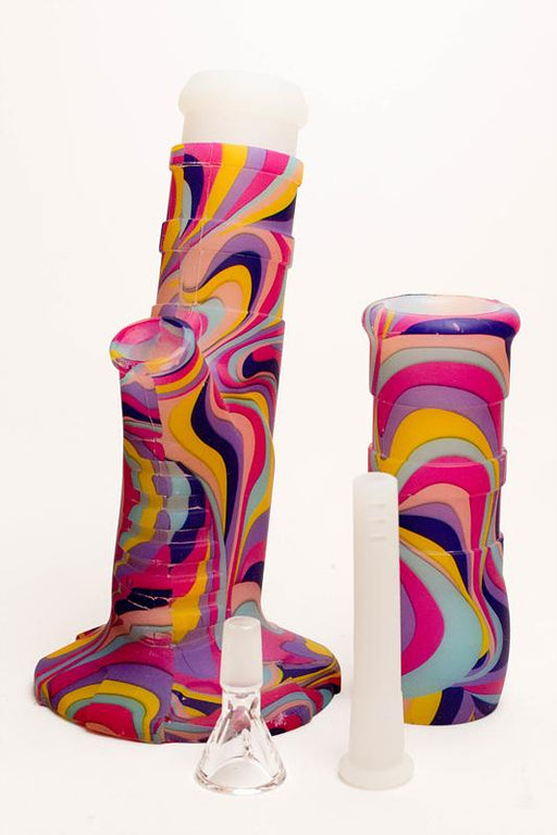 13" Detachable silicone straight white tube water bong Silicone Bong ONE