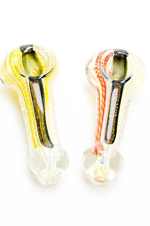 3.5" Heavy dichronic 6237 Glass Spoon Pipe- - One Wholesale