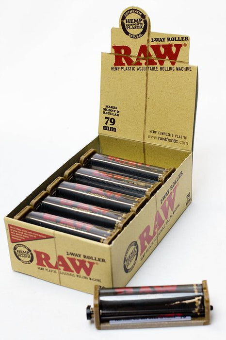 RAW 2-Way Hemp Plastic Roller display - 12 units Roller ONE 79 mm