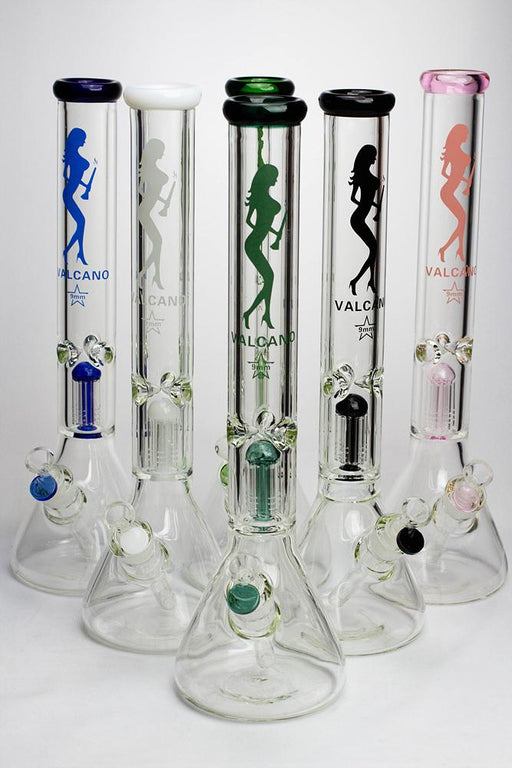 17" Valcano 6-arm percolator 9 mm glass water bong Beaker Bong ONE