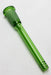 Color-Glass open ended 6 slits downstem-Green - One Wholesale